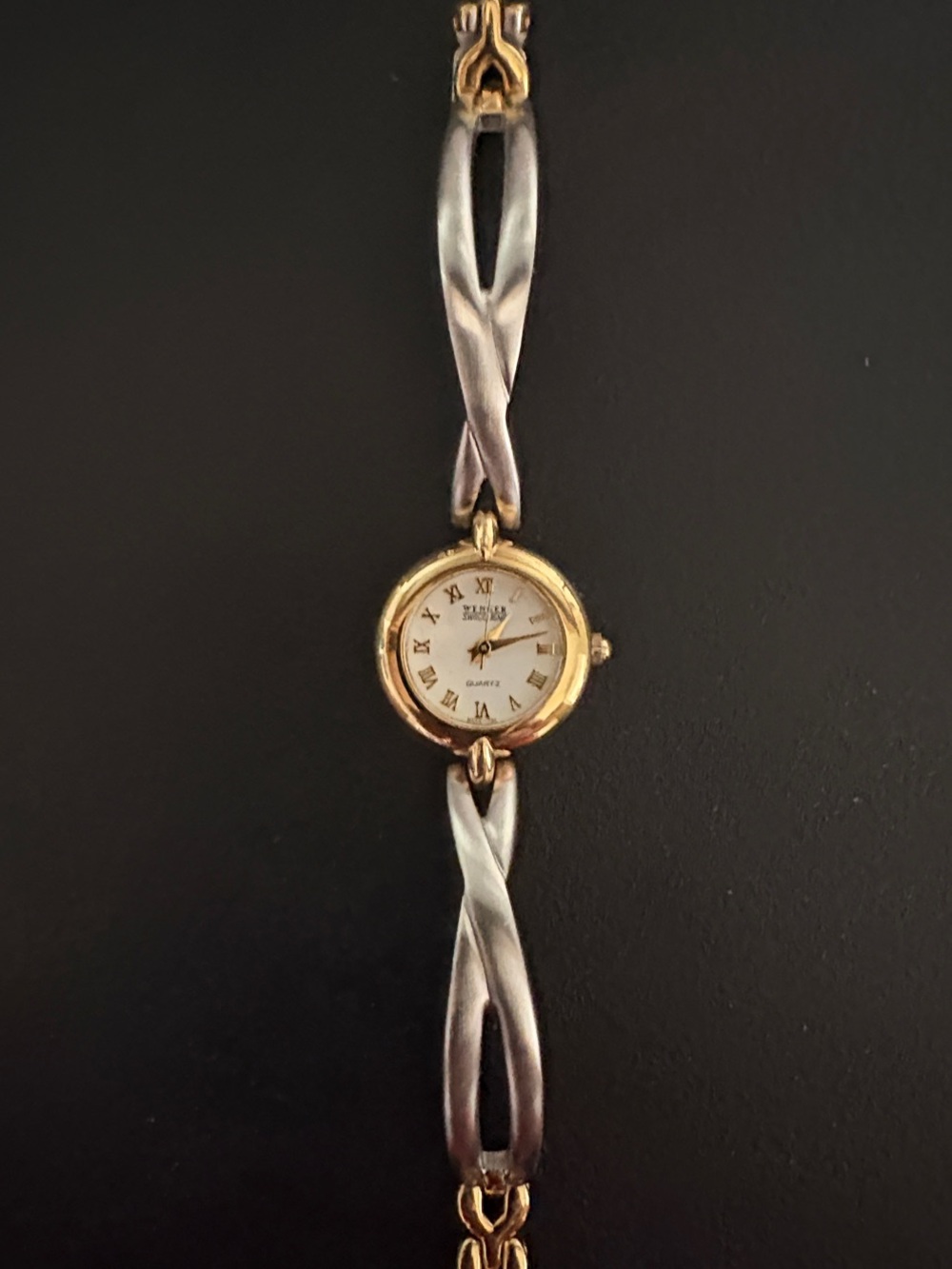 WENGER - Vintage Swiss Two-Tone Gold & Silver Women's Bracelet Watch